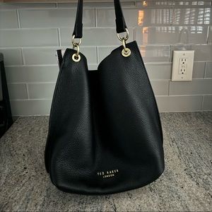 Ted Baker pebbled leather hobo bag with removable strap